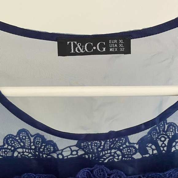 Navy Lace Dress - Picture 8 of 8